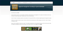 Desktop Screenshot of gameonsportsconsulting.com